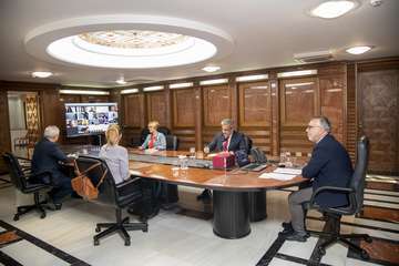 -Ángel Víctor Torres presenta el documento base sobre el Pacto para la Reconstrucción Económica y Social de Canarias  (Foto TA)